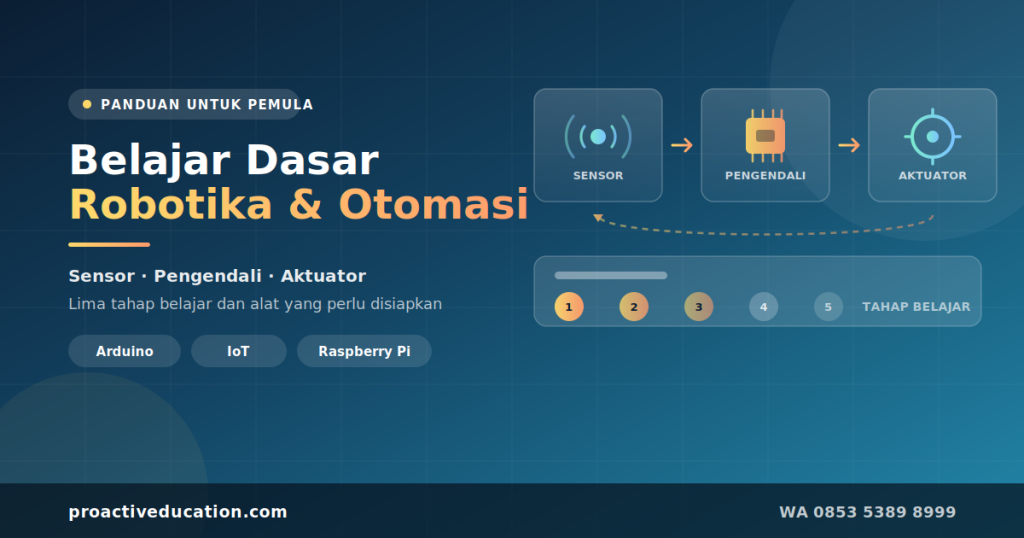 Belajar robotika dan otomasi dari komponen dasar hingga sistem terhubung