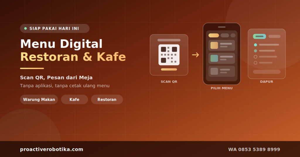 Menu digital restoran berbasis QR code yang bisa dipesan langsung dari meja pelanggan