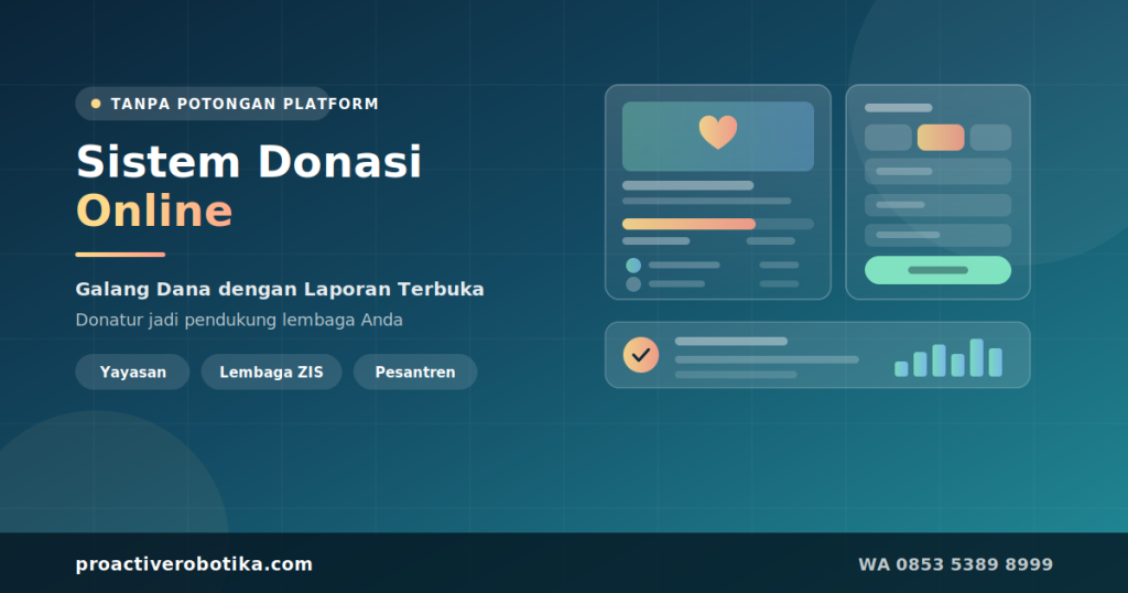 Sistem donasi online dengan pelacakan dana terkumpul dan laporan transparan