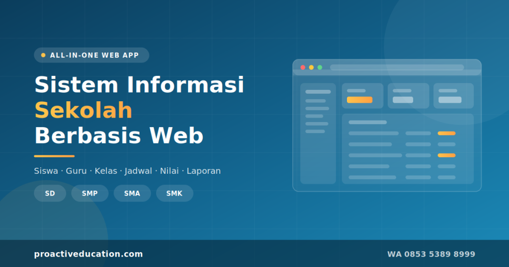 Sistem informasi sekolah berbasis web untuk manajemen siswa, guru, nilai, dan laporan akademik