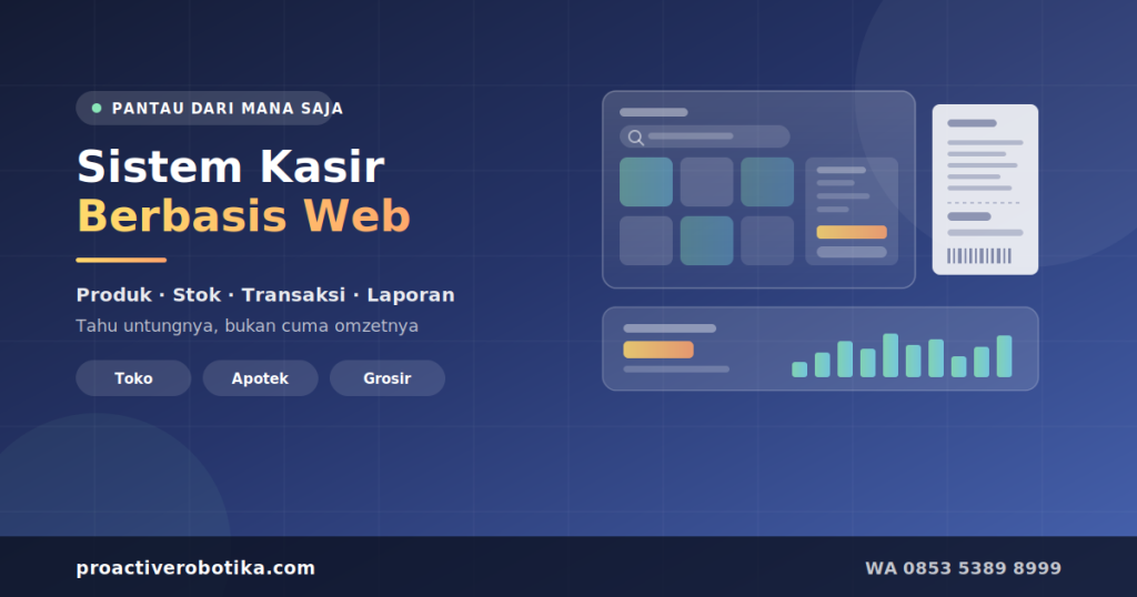 Sistem kasir berbasis web dengan manajemen produk, stok, dan laporan penjualan